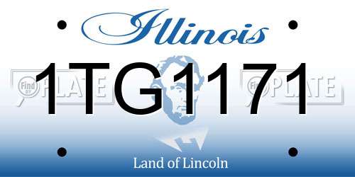 1TG1171 Illinois License Plate