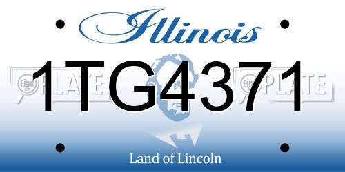 1TG4371 Illinois License Plate