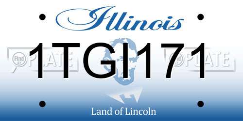 1TGI171 Illinois License Plate