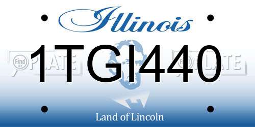 1TGI440 Illinois License Plate