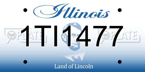 1TI1477 Illinois License Plate