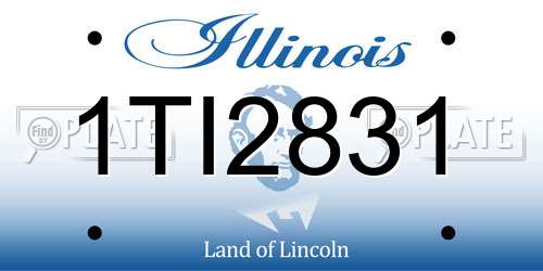 1TI2831 Illinois License Plate
