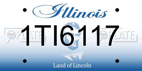 1TI6117 Illinois License Plate