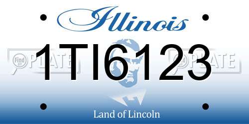1TI6123 Illinois License Plate