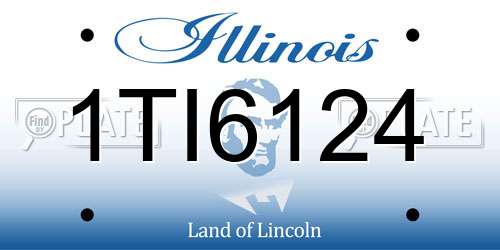 1TI6124 Illinois License Plate