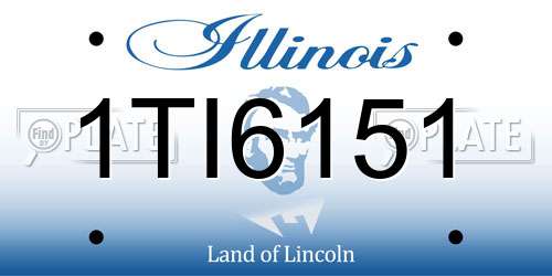 1TI6151 Illinois License Plate