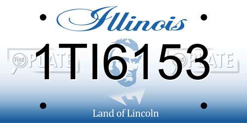 1TI6153 Illinois License Plate