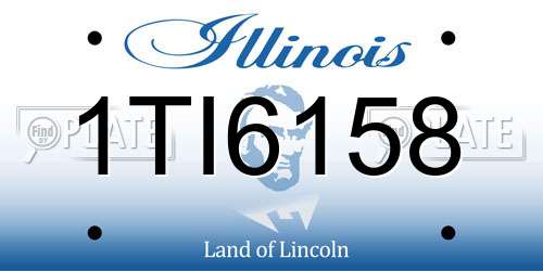 1TI6158 Illinois License Plate