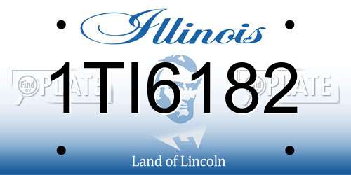 1TI6182 Illinois License Plate