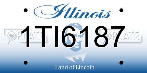 1TI6187 Illinois License Plate