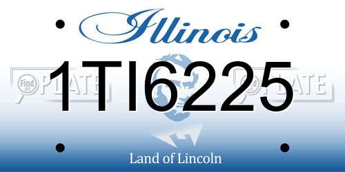 1TI6225 Illinois License Plate