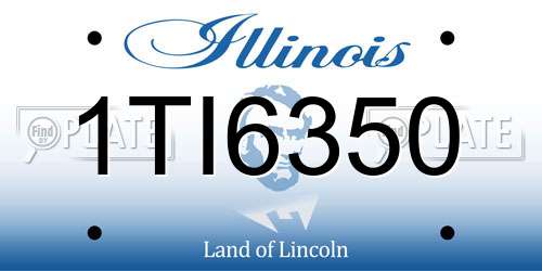 1TI6350 Illinois License Plate