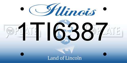 1TI6387 Illinois License Plate