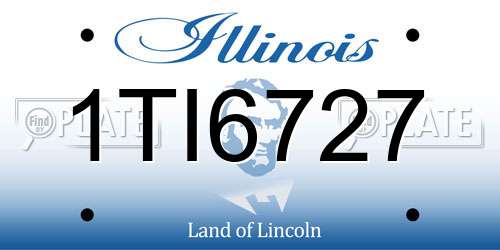 1TI6727 Illinois License Plate