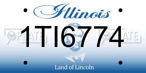 1TI6774 Illinois License Plate