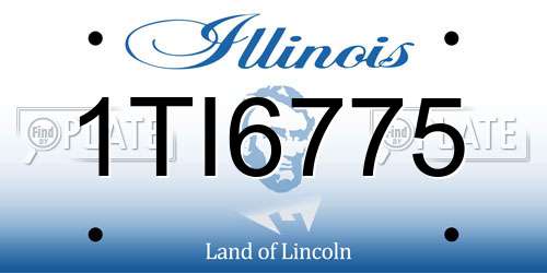 1TI6775 Illinois License Plate