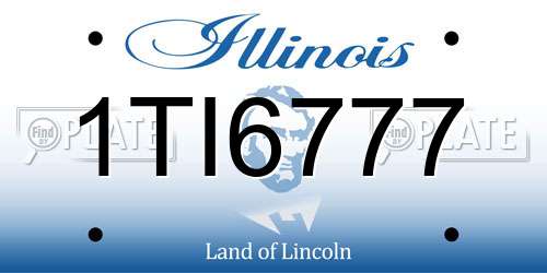 1TI6777 Illinois License Plate