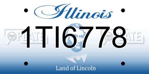 1TI6778 Illinois License Plate