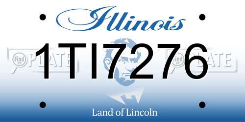 1TI7276 Illinois License Plate