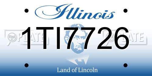 1TI7726 Illinois License Plate