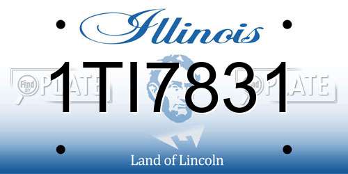 1TI7831 Illinois License Plate