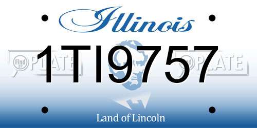 1TI9757 Illinois License Plate