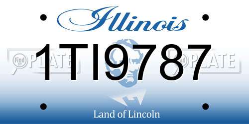 1TI9787 Illinois License Plate