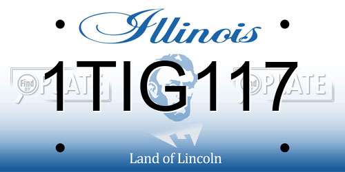 1TIG117 Illinois License Plate