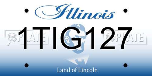 1TIG127 Illinois License Plate