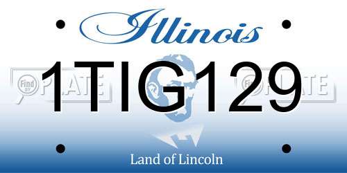 1TIG129 Illinois License Plate