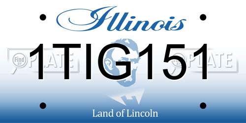 1TIG151 Illinois License Plate