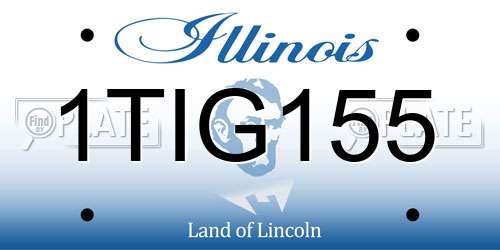 1TIG155 Illinois License Plate