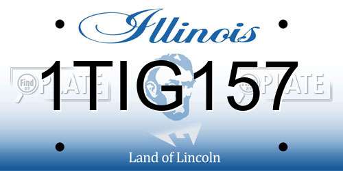 1TIG157 Illinois License Plate
