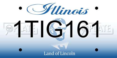 1TIG161 Illinois License Plate