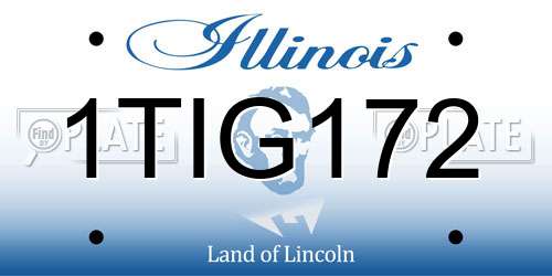 1TIG172 Illinois License Plate