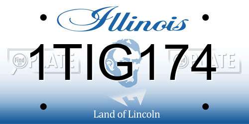 1TIG174 Illinois License Plate