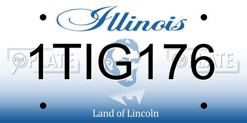 1TIG176 Illinois License Plate