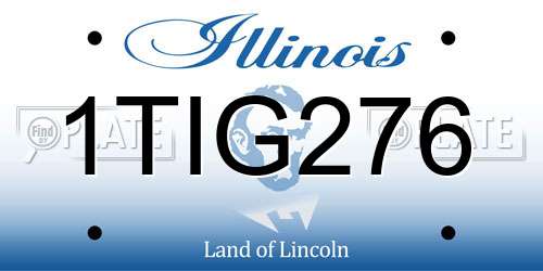 1TIG276 Illinois License Plate