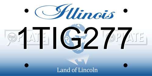 1TIG277 Illinois License Plate