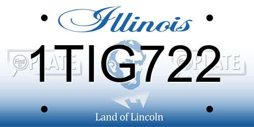 1TIG722 Illinois License Plate