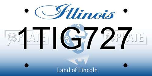 1TIG727 Illinois License Plate