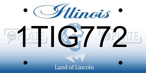 1TIG772 Illinois License Plate