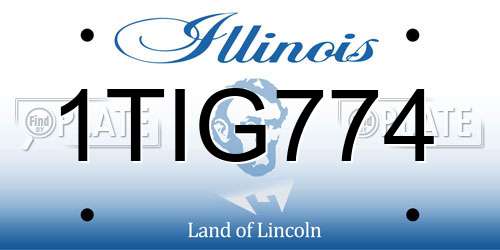 1TIG774 Illinois License Plate