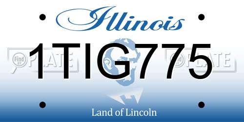 1TIG775 Illinois License Plate