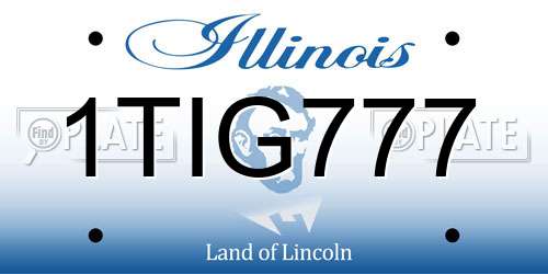 1TIG777 Illinois License Plate