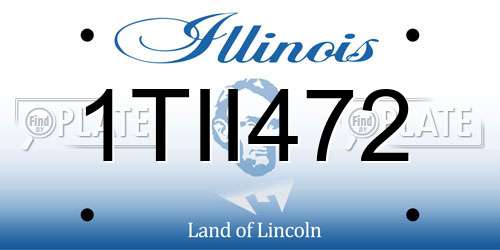 1TII472 Illinois License Plate