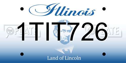 1TIT726 Illinois License Plate