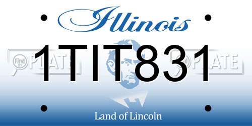 1TIT831 Illinois License Plate
