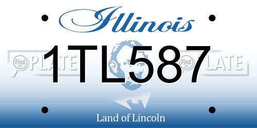 1TL587 Illinois License Plate