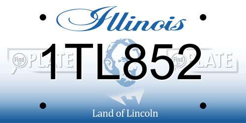 1TL852 Illinois License Plate